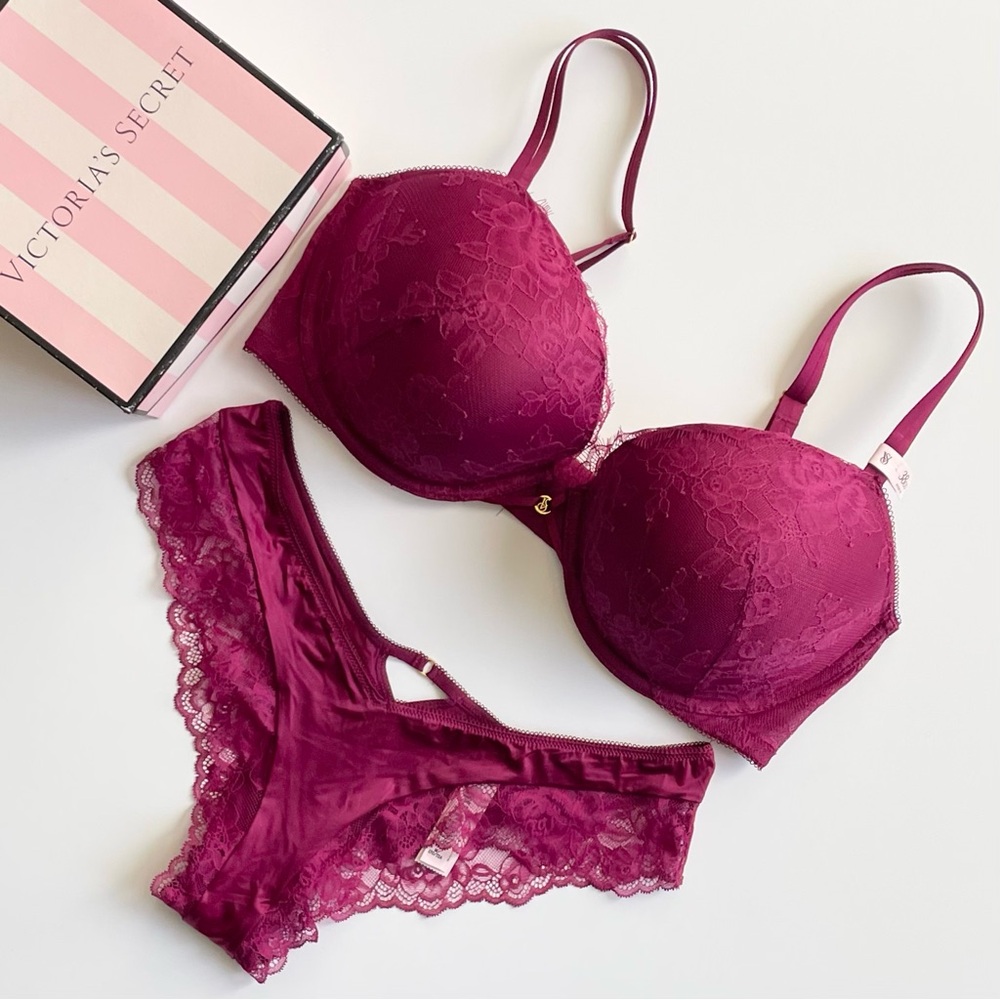 38DD MEDIUM Victoria’s Secret fuchsia pink bra set